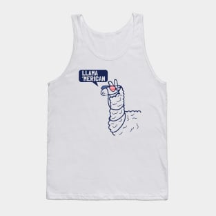 4th of July Patriotic Llama 'Merican Tank Top